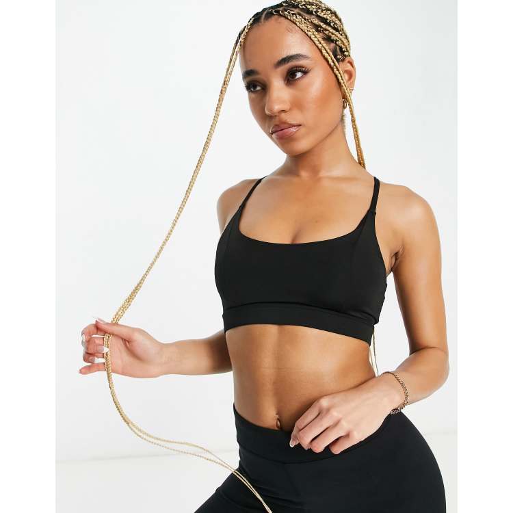 Love Other Things Reggiseno sportivo incrociato dietro nero in