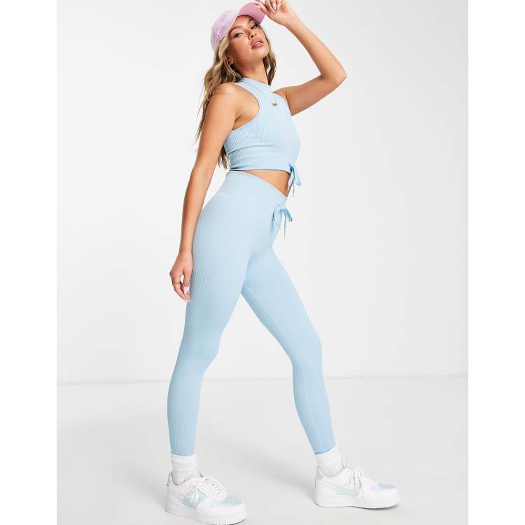 Riley Ribbed Legging Set - Teal