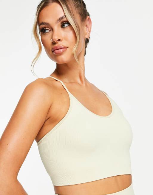 Love & Other things seamless bralet in apricot