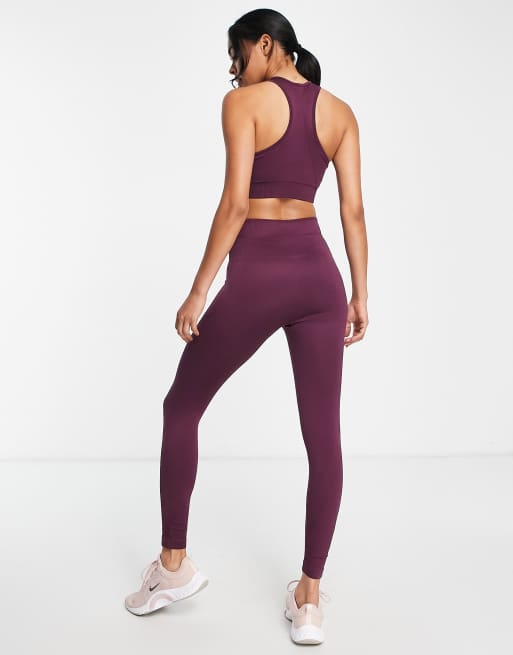 Love & Other things seamless high waisted leggings in dark purple, 2 of 4