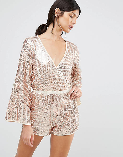 Love & Other Things Sequin Playsuit
