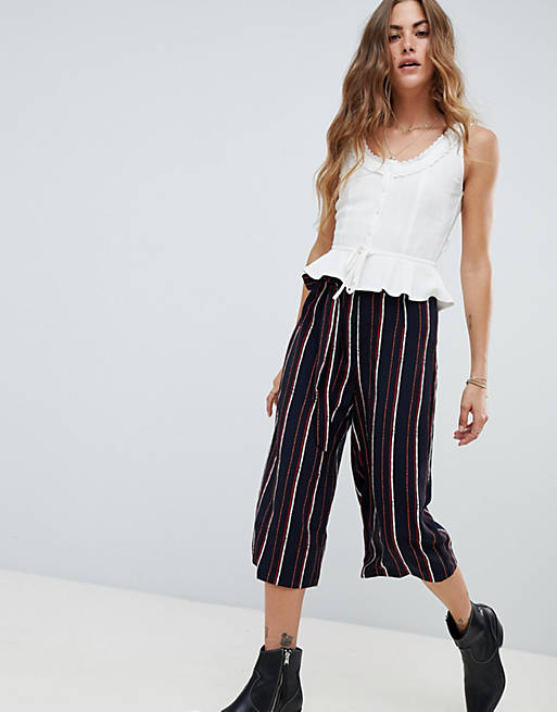 Love & Other Things Striped Culottes | ASOS