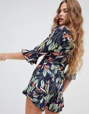 long sleeve playsuit asos