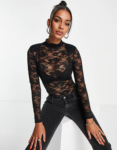 ASOS Damen Kleidung Jumpsuits All over lace body in 