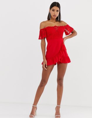 ruffle top romper