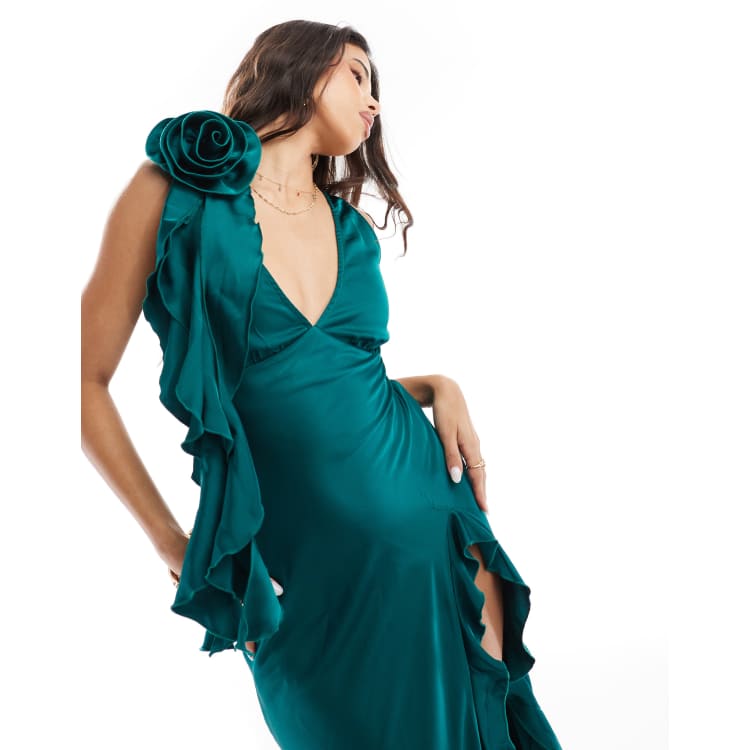 sachin and babi light blue dress Emearald green bridesmaid dress main image 1