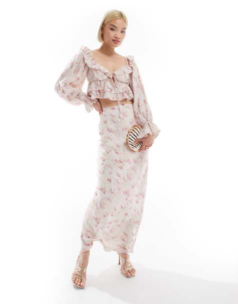 Love Triangle – Set mit verschwommenem rosa Muster und Knitterstruktur - view 1