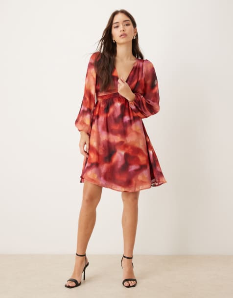 sachin and babi light blue dress Short Long Sleeve Cocktail Dress – The Dress Outlet