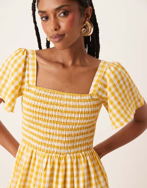 Black Tie Dresses For Women Uk Lovedrobe Women's Ladies Midaxi Dress Short Puff Sleeves Square Neck Bow Tie Back Shirred A Line Gingham Milkmaid Cottagecore Puff Sleeve Dress