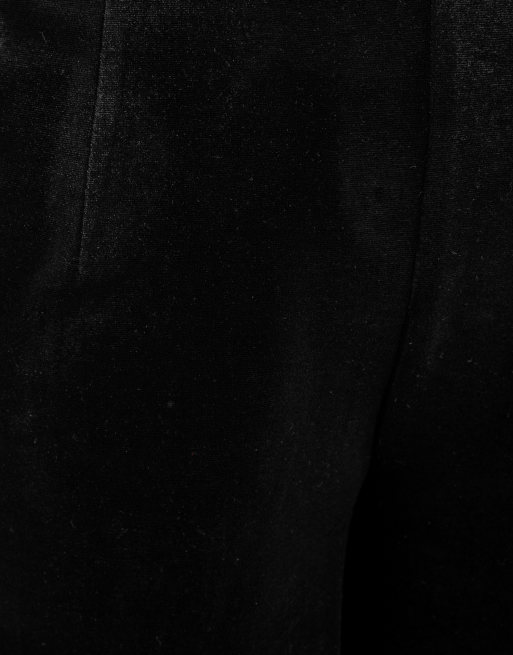 Lovedrobe High waist wide leg velvet trousers in black, 5 of 5