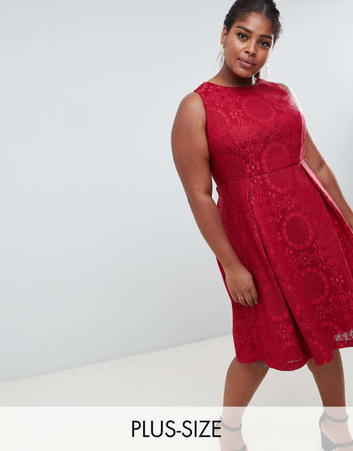 Asos lace skater dress sale