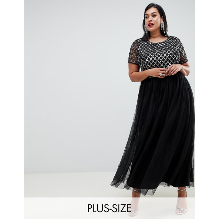 Lovedrobe Lux embellished body maxi dress ASOS