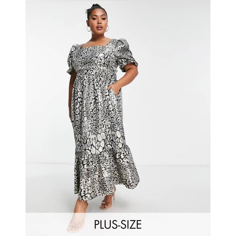 Metallic Leopard Jacquard Dress