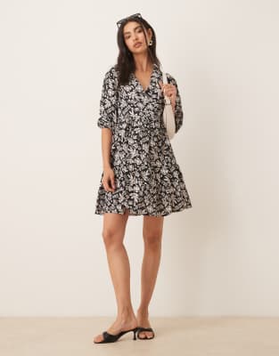 Lovedrobe Smock dress in black