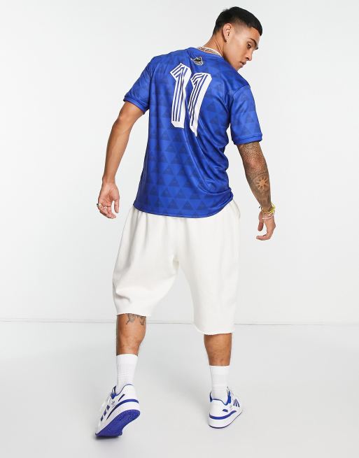 Lover's FC - ASI - T-shirt in jersey blu con logo, 4 di 4