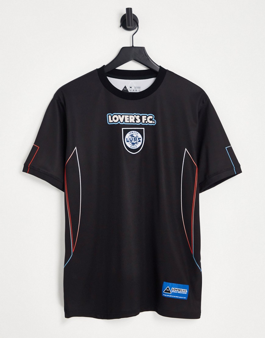 Lover's FC coming home effect jersey t-shirt in black