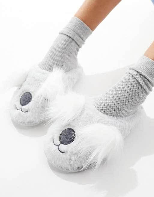 Lovestruck Chaussons motif koala Gris ASOS