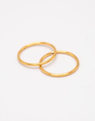 Lovisa - 12 mm-Creolen mit Klickverschluss aus vergoldetem Titan-Goldfarben
