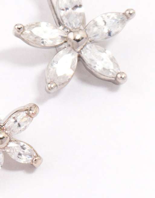Lovisa – Bauchnabelpiercing aus Chirurgenstahl mit doppeltem Gänseblümchen-Design in Silber, 3 von 3