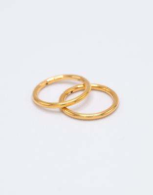 Lovisa - Boucles d'oreilles 10 mm en titane plaqué or - Doré