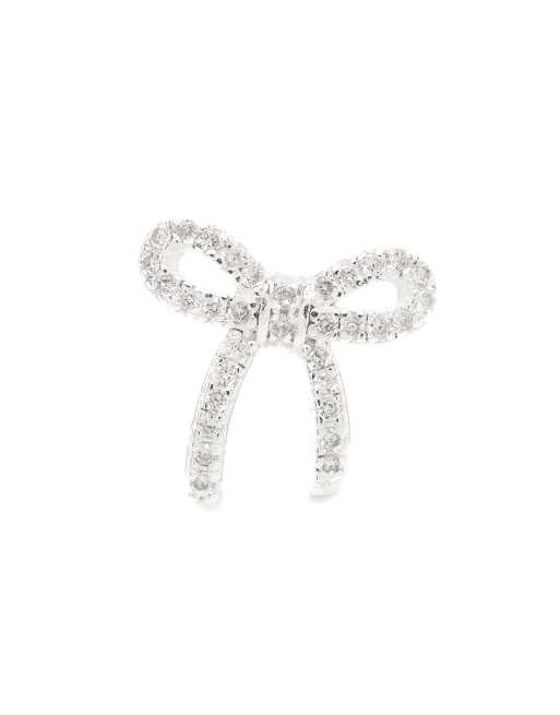 Lovisa - Boucles d'oreilles en argent massif avec nœud orné de zircons cubiques - Argenté, 2 de 3