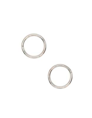 Lovisa - Boucles d'oreilles fines en titane 6 mm à fermoir dormeuse - Argenté