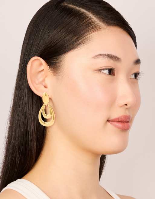 Lovisa - Boucles d'oreilles style heurtoir double en acier inoxydable étanche plaqué or - Doré, 4 de 5