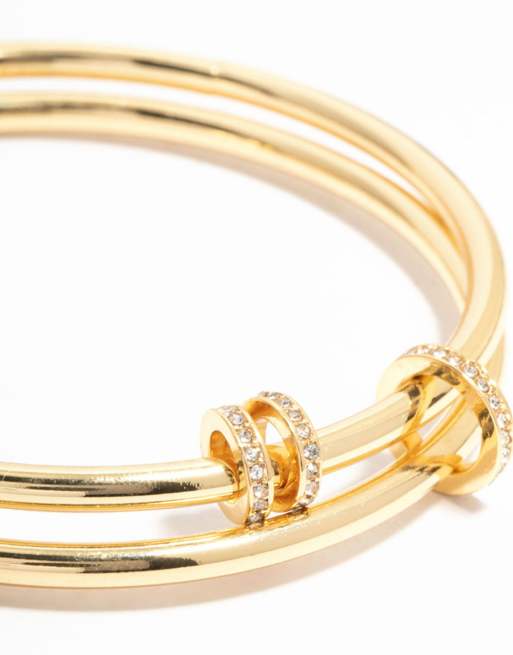 Lovisa - Bracciale rigido placcato oro multifilo con rondelle, 2 di 3