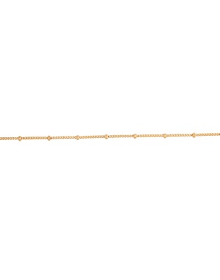Lovisa - Bracelet de cheville en argent massif plaqué or à perles - Doré