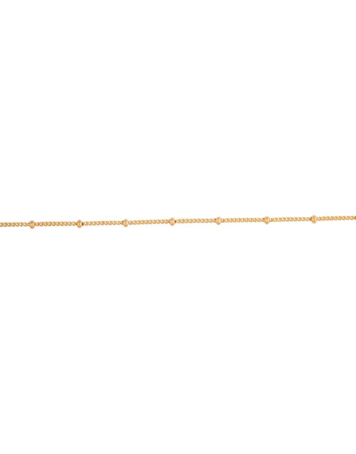Lovisa - Bracelet de cheville en argent massif plaqué or à perles - Doré