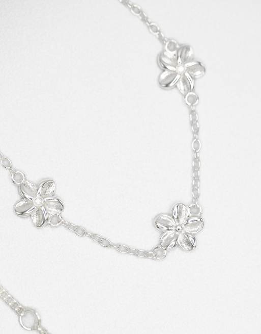 Lovisa - Bracelet en argent massif avec trio de fleurs - Argenté, 2 de 3