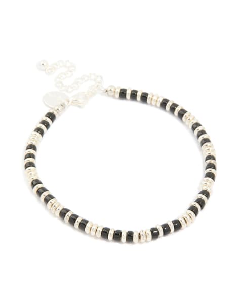 Lovisa - Bracelet pour homme en acier inoxydable résistant à l'eau avec petites perles semi-précieuses - Multicolore - view 1