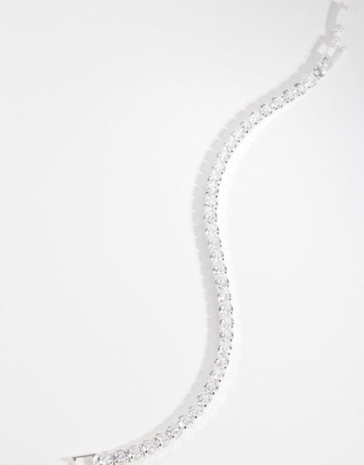 Lovisa - Bracelet tennis avec zircons cubiques coupe baguette - Argenté, 3 de 3