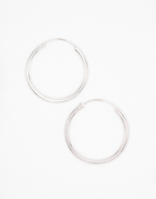 Lovisa - Breite silberfarbene Creolen aus Sterlingsilber