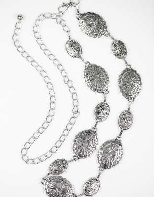 Lovisa - Ceinture chaîne texturée - Argent vieilli-Argenté