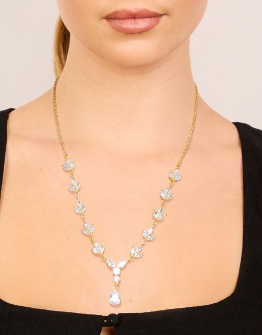 Lovisa - Collana a Y placcata oro con ciondolo a vite in zirconia cubica, 4 di 5