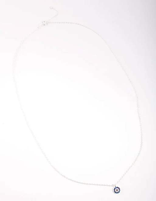 Lovisa - Collana con disco a occhio greco in argento sterling