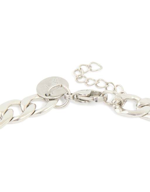 Lovisa - Collana da uomo a catenina figaro in acciaio inossidabile resistente all'acqua argentato, 2 di 3