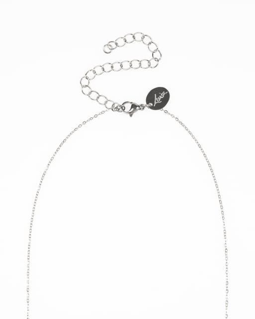Lovisa - Collana in acciaio inossidabile resistente all'acqua color argento con charm a forma di farfalle , 3 di 3