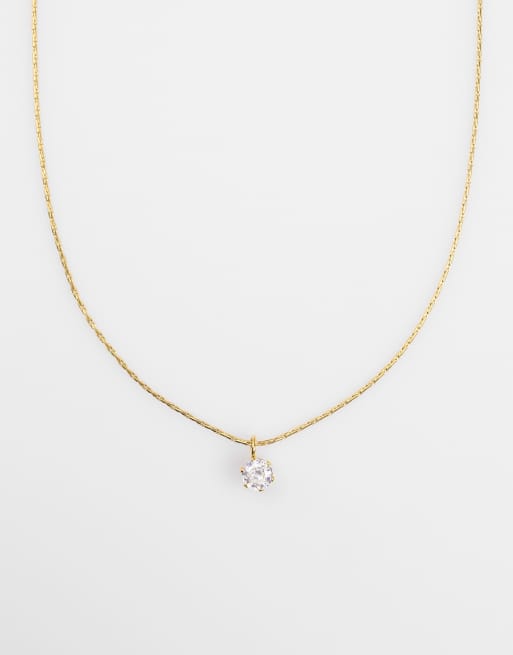 Lovisa - Collana in acciaio inossidabile resistente all'acqua placcato oro con strass