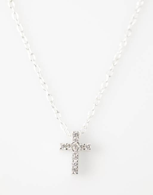 Lovisa - Collana in argento sterling con ciondolo a forma di croce con zirconia cubica , 2 di 3