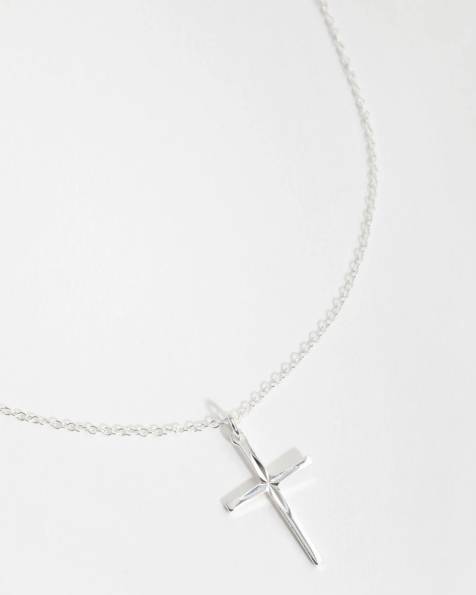 Lovisa - Collana in argento sterling con croce taglio diamante - view 1