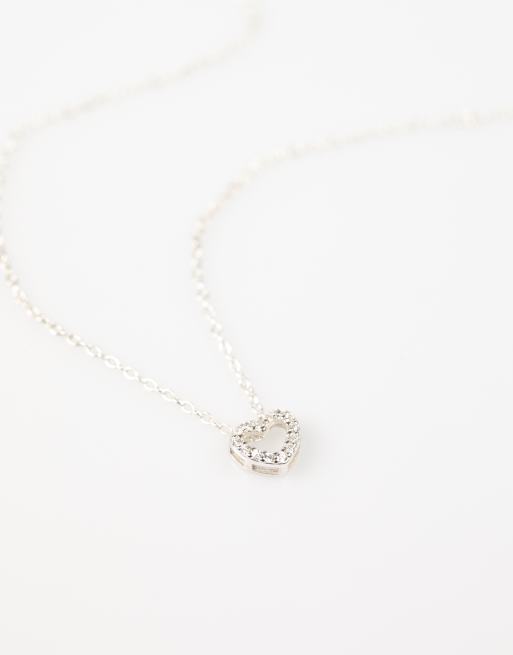 Lovisa - Collana in argento sterling con pendente a forma di cuore con zirconia cubica , 2 di 3