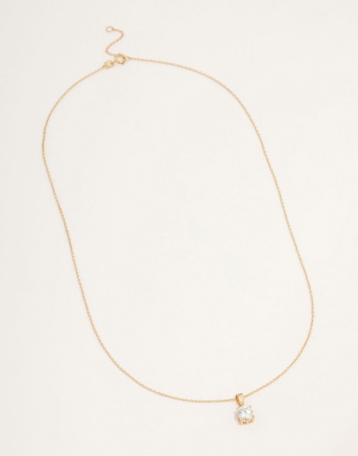 Lovisa - Collana in argento sterling placcato in oro 1 kt con zirconia cubica