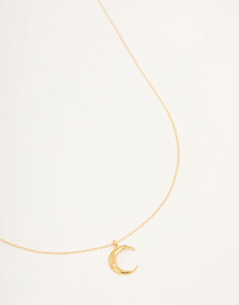 Lovisa - Collana in argento sterling placcato oro con ciondolo a mezzaluna - view 1