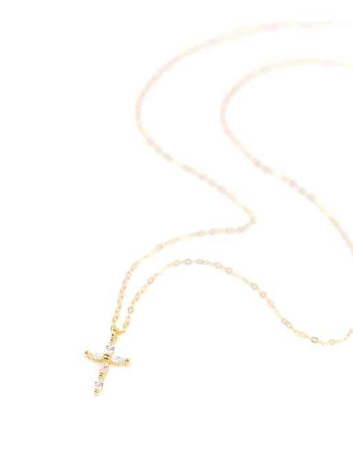 Lovisa - Collana in argento sterling placcato oro con croce in zirconia cubica , 2 di 3