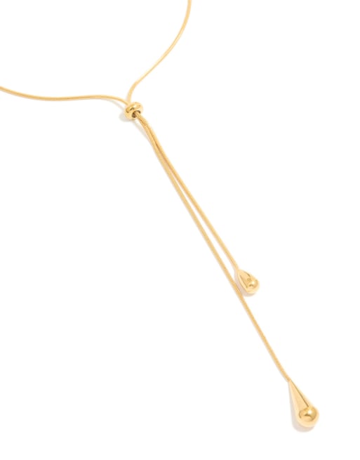 Lovisa - Collana lariat in acciaio inossidabile impermeabile placcato oro, 2 di 5