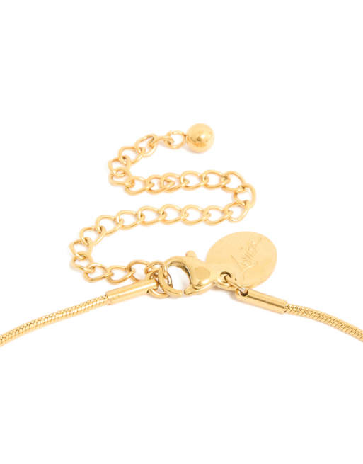 Lovisa - Collana lariat in acciaio inossidabile impermeabile placcato oro, 3 di 5