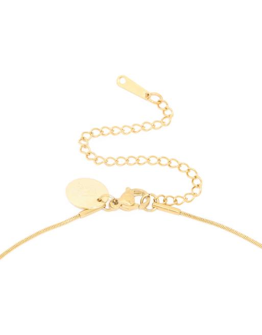 Lovisa - collar con colgante de guijarro en acero inoxidable chapado en oro, 3 de 4