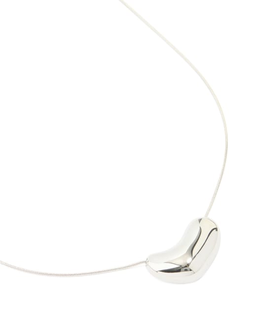 Lovisa - Collar con colgante grande tipo guijarro chapado en plata